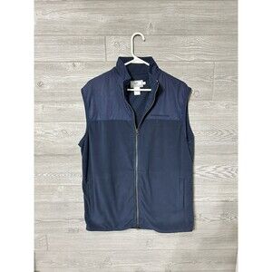 Southern Tide‎ Men’s Navy Blue Zip Front Sweater Vest Fleece Size L Large